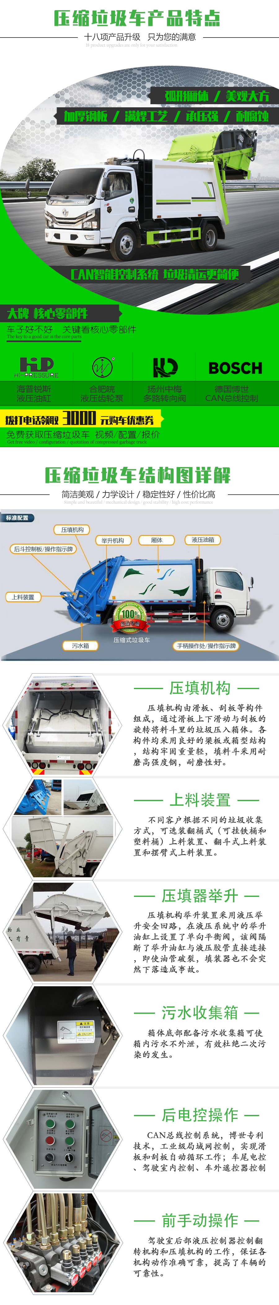 國六5 和10方東風(fēng)天錦 分撿垃圾車